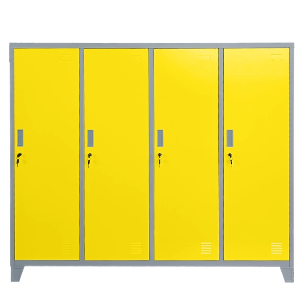 METAL CABINET CR-1604-4 JZ - KEY - GREY/YELLOW