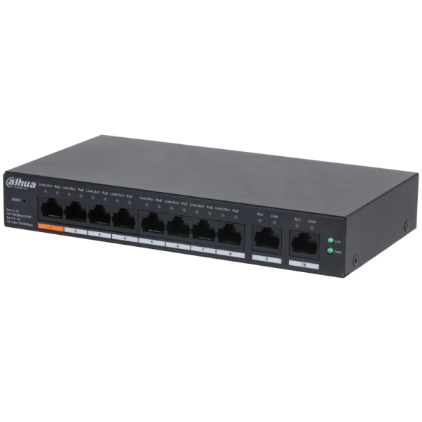 Dahua CS4010-8ET-60 10-Port Cloud Managed Desktop Switch with 8-Port PoE