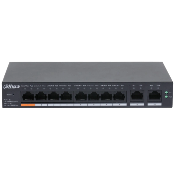 Dahua CS4010-8ET-60 10-Port Cloud Managed Desktop Switch with 8-Port PoE