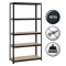 Metal rack Carmen CR-1027, 192x100x40 cm, up to 65 kg per shelf - blаck