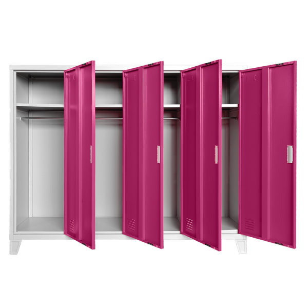 METAL CABINET CR-1605-4 JZ - MAGNET - GREY/PINK