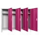 METAL CABINET CR-1605-4 JZ - MAGNET - GREY/PINK