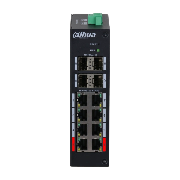Dahua HS4412-8ET-120 12-Port Hardened Managed Switch with 8-Port PoE
