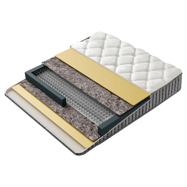 Boxspring bed PERRY LUX 140 x 200 - cream 01