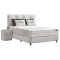 Тапицирана спалня с матрак PAROS 160 х 200 - крем AN