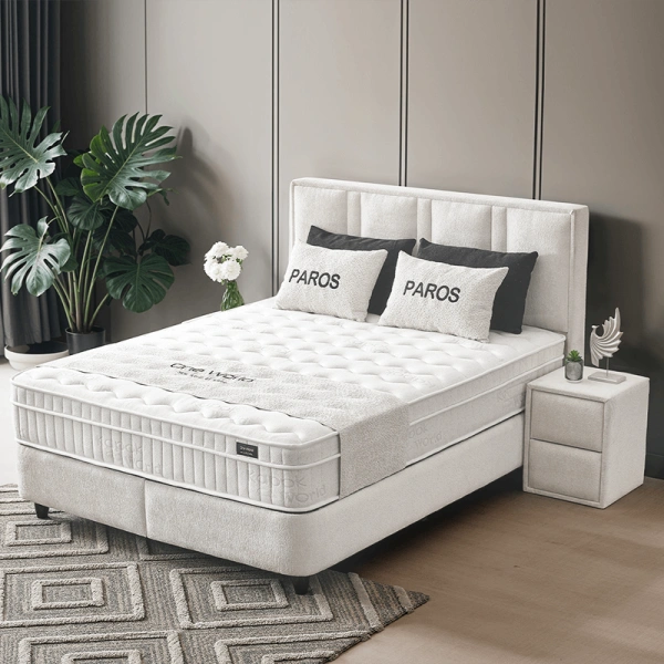 Boxspring bed PAROS 160 x 200 - cream AN