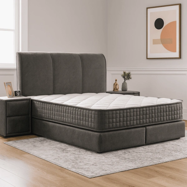 BED BOXSPRING LINDA 140X200 - NANO 13 (GREY 13)