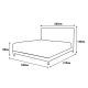 Тапицирана спалня с матрак JULIE 180 x 200 - крем B01