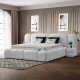 Boxspring bed BUMBY 160 x 200 - light grey 21