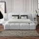 Boxspring bed BUMBY 160 x 200 - light grey 21