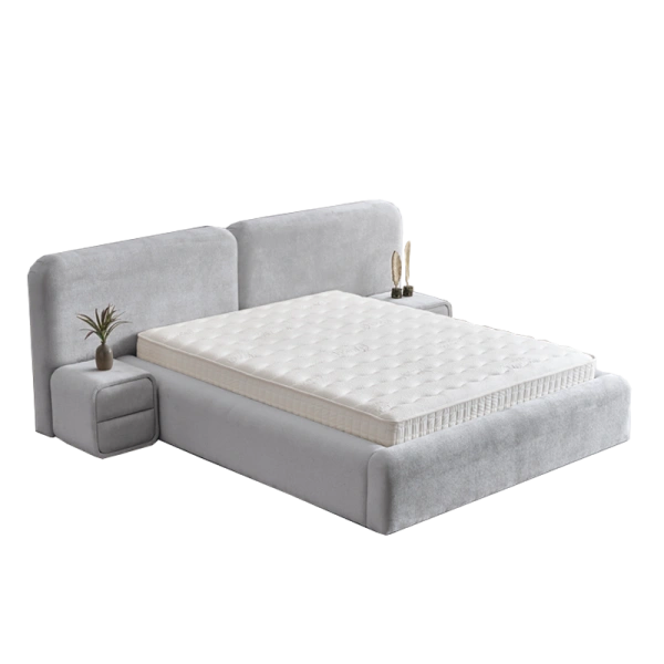 Boxspring bed MYKONOS 180 x 200 - silver AN
