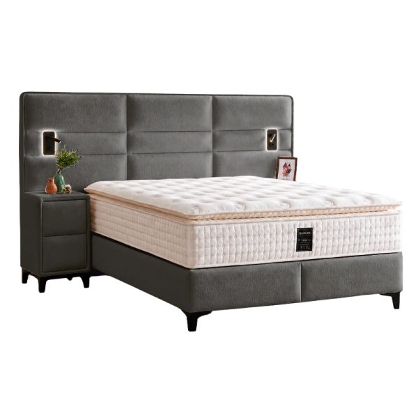 Boxspring bed MATHILDA 160 x 200 - graphite 16