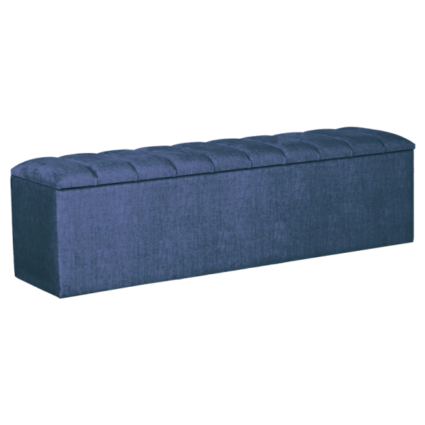 Upholstered bench with chest for bedroom FLORIDA - blue 24