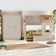 Трикрилен детски гардероб MY HOUSE 2