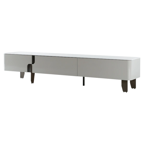 TV STAND LONI - WHITE-CAPPUCCINO