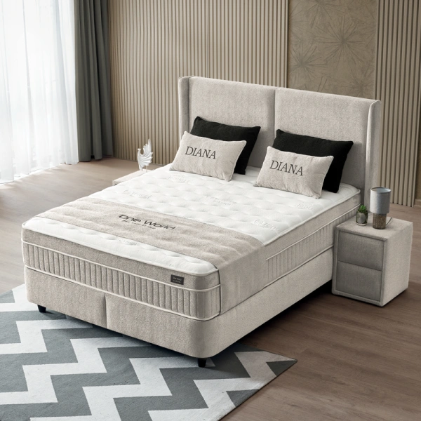 Boxspring bed DIANA 180 x 200 - pearl SY