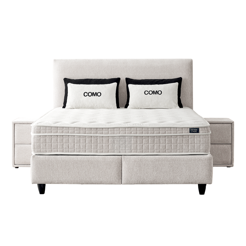 Тапицирана спалня с матрак COMO 180 x 200 - крем AN