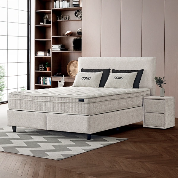 Boxspring bed COMO 180 x 200 - cream AN