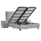 Boxspring bed COMO 180 x 200 - silver AN