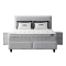 Boxspring bed COMO 180 x 200 - silver AN