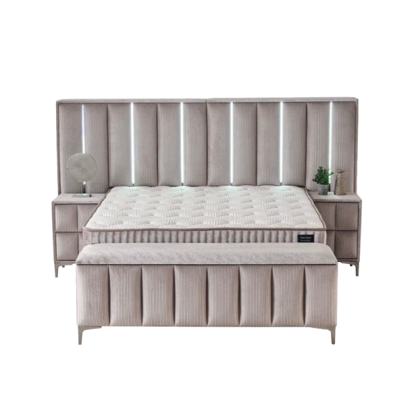 BED MOONLIGHT 140X200 DALLAS 03 (BEIGE 03)