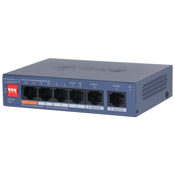 Dahua CS4006-4ET2GT-60 6-Port Cloud Managed Desktop Switch with 4-Port PoE