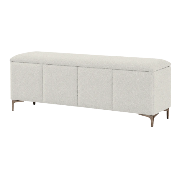 Тапицирана пейка с ракла за спалня I SLEEP 180 x 200 - слонова кост SY