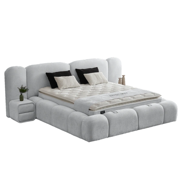 Boxspring bed BUMBY 180 x 200 - light grey 21