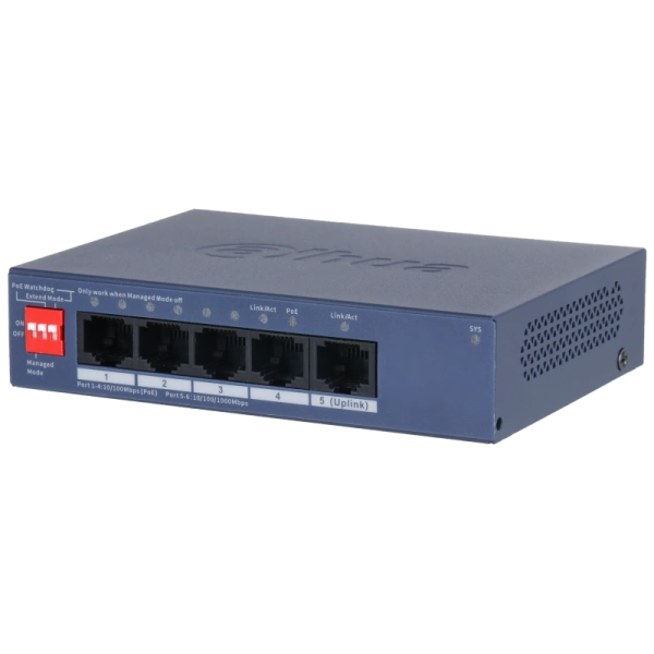 Dahua CS4005-4ET1GT-36 5-Port Cloud Managed Desktop Switch with 4-Port PoE