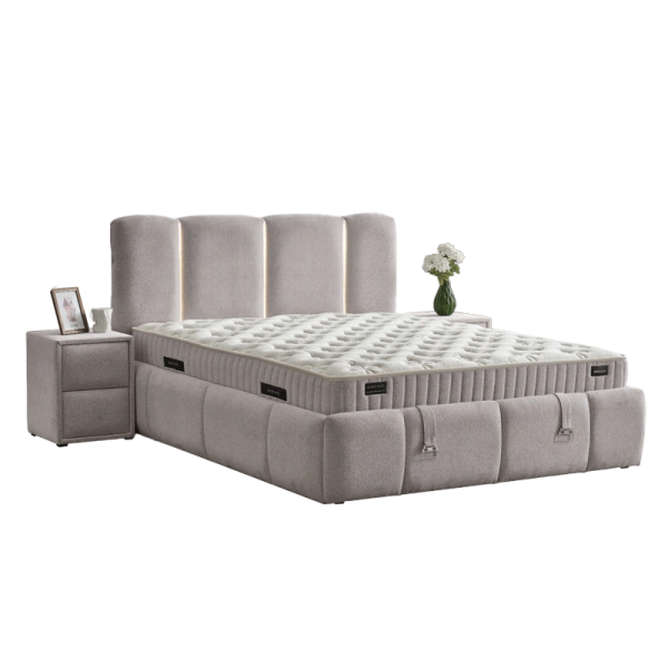 Тапицирана спалня с матрак ALLURE 160 x 200 - крем 020