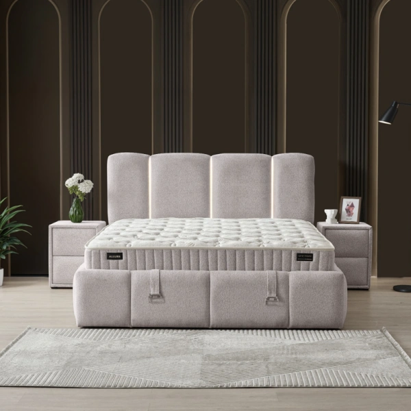 Boxspring bed ALLURE 160 x 200 - cream 020