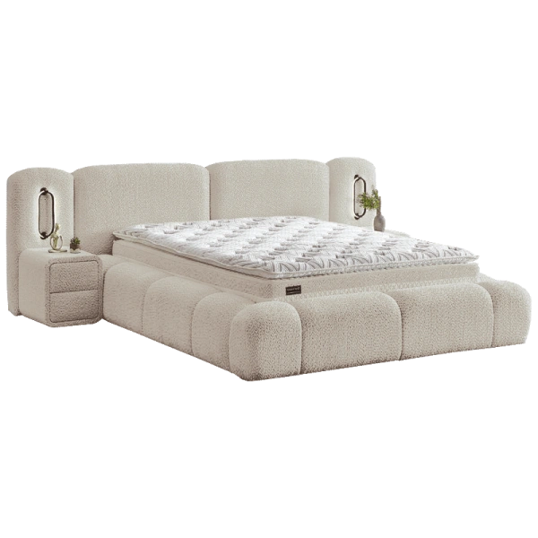Boxspring bed BUMBY LUX 160 x 200 - pearl SY