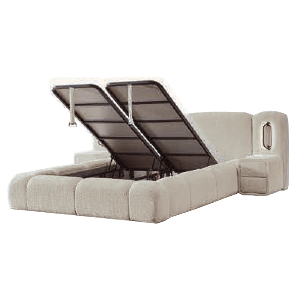 Boxspring bed BUMBY LUX 160 x 200 - pearl SY