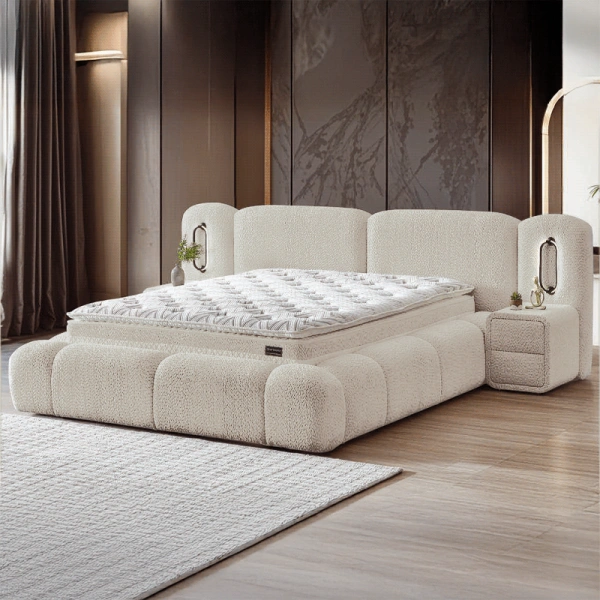 Boxspring bed BUMBY LUX 160 x 200 - pearl SY
