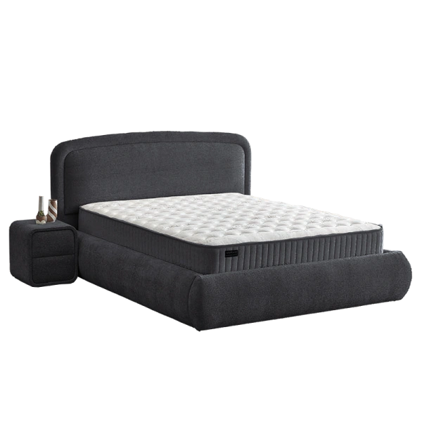 Тапицирана спалня с матрак NOVA 140 х 200 - сив 18