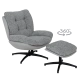 Sofa with stool CHAVES - grey