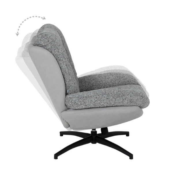 Sofa with stool CHAVES - grey