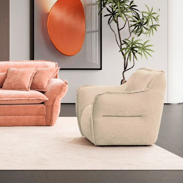 Armchair MELLOW - cream