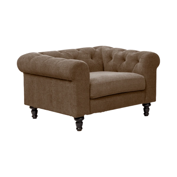 Sofa 1-seater CHESTER - brown