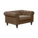 Sofa 1-seater CHESTER - brown