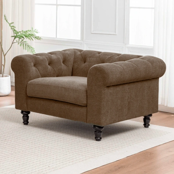 Sofa 1-seater CHESTER - brown