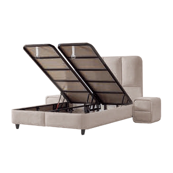 Bed with matress LONDON 160 x 200 - beige AN
