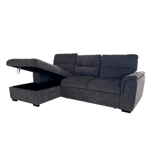 Corner sofa BENI left - graphite