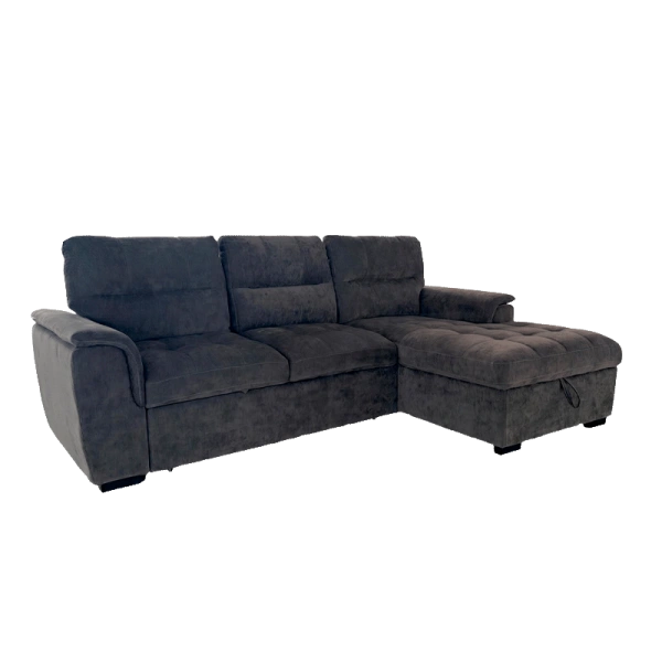 Corner sofa BENI right - graphite