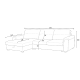 Corner sofa BENI left - graphite