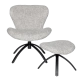 Sofa with stool HAMS - grey