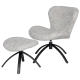 Sofa with stool HAMS - grey