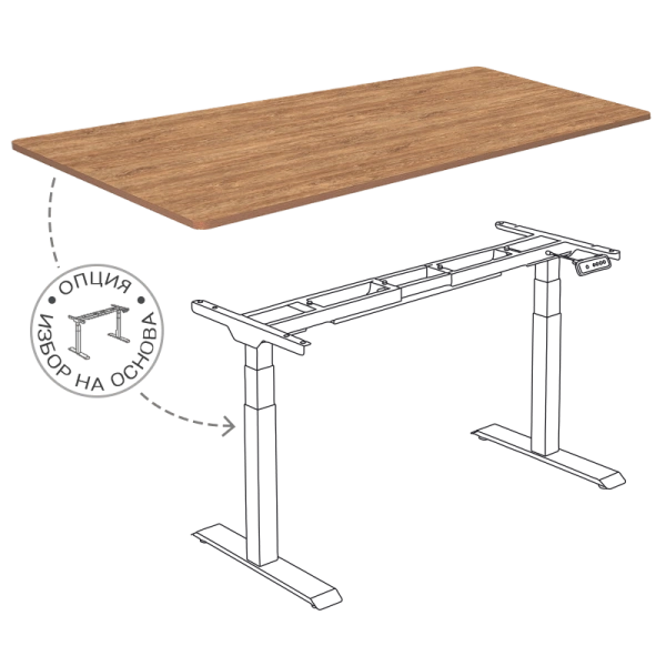 Table top for desk 120 x 60 x 1,8 cm - oak kansas