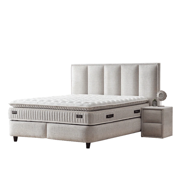 Тапицирана спалня с матрак ASTORIA 160 x 200 - перла 01