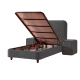 Boxspring bed COMO PRO 90 x 200 - antracithe SY